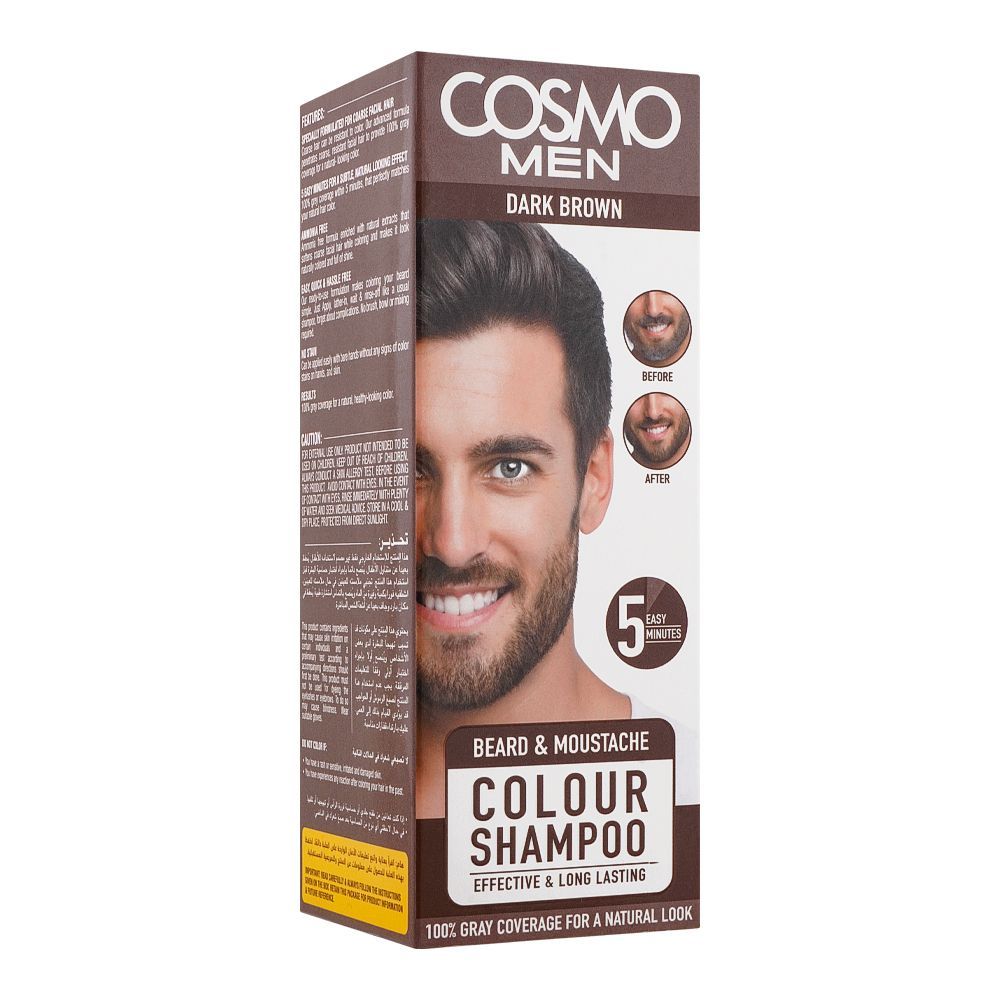 COSMO MEN COLOR SHAMPOO DARK BROWN 180ML
