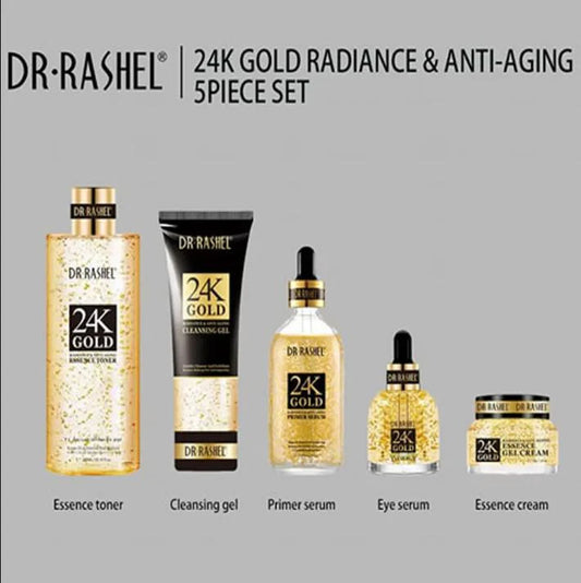 Dr.Rashel 5 PC Set 24K Gold radiance & anti- aging skin care series