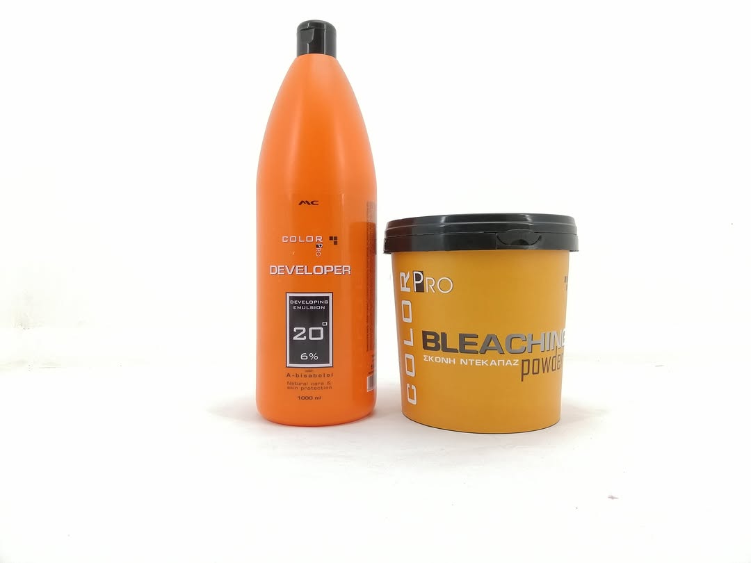 Mc color pro bleaching Economy set 1000ml developer 500gm powder