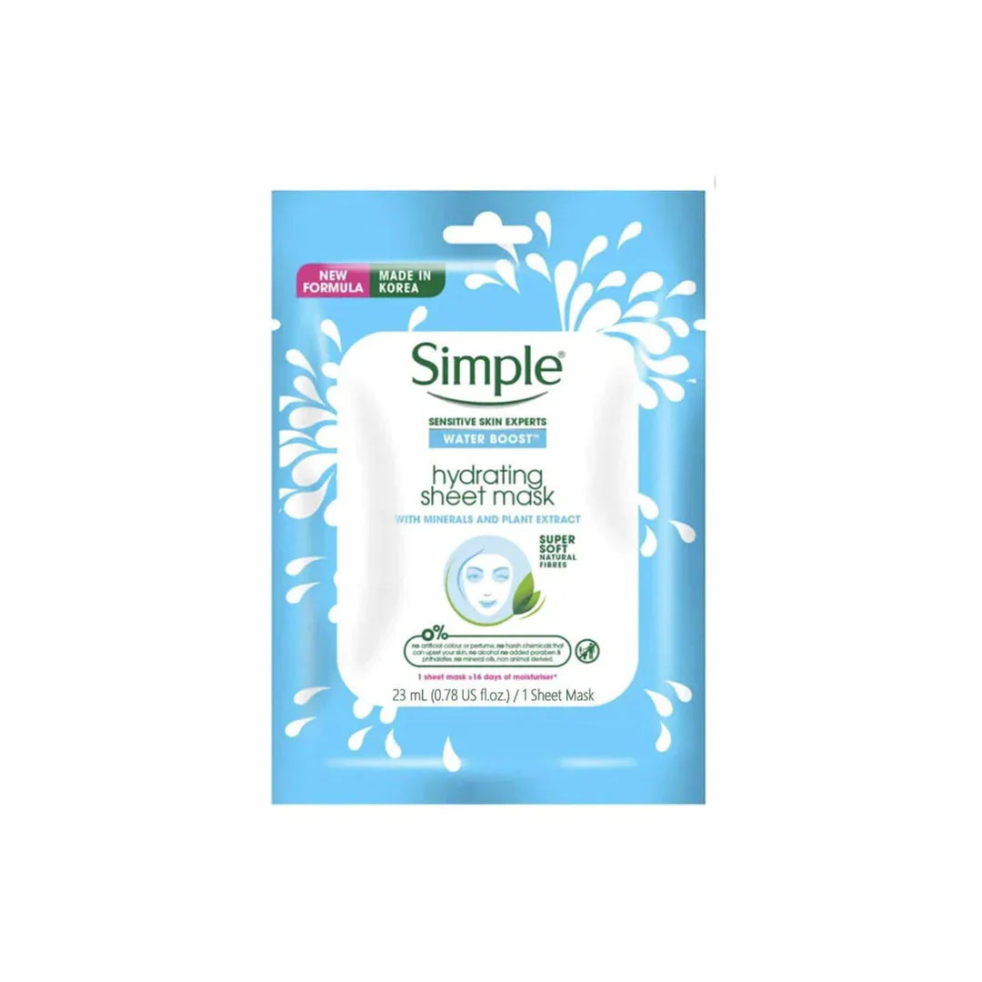 Simple Hydrating Water Boost Sheet Mask 23ml