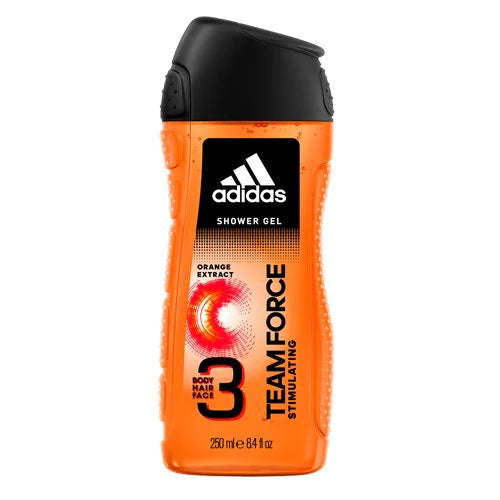 Adidas Team Force Stimulating 3-in-1 Shower Gel, 250ml