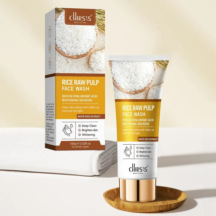 CHIRS'S Rice Raw Pulp Whitening & Nourishing Face Wash-100ml