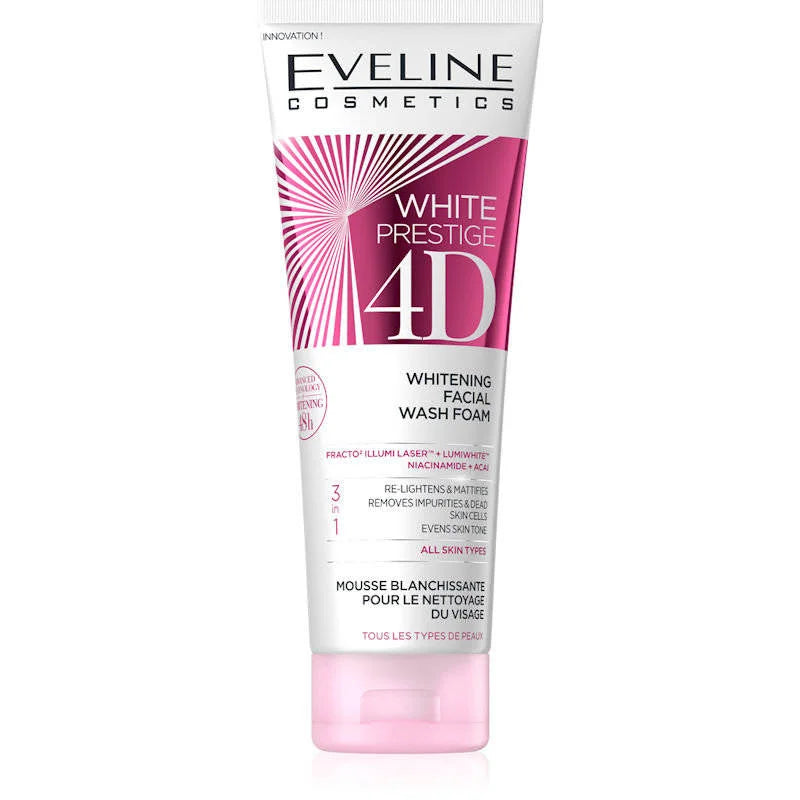 EVELINE 4D WHITENING FACIAL WASH FOAM