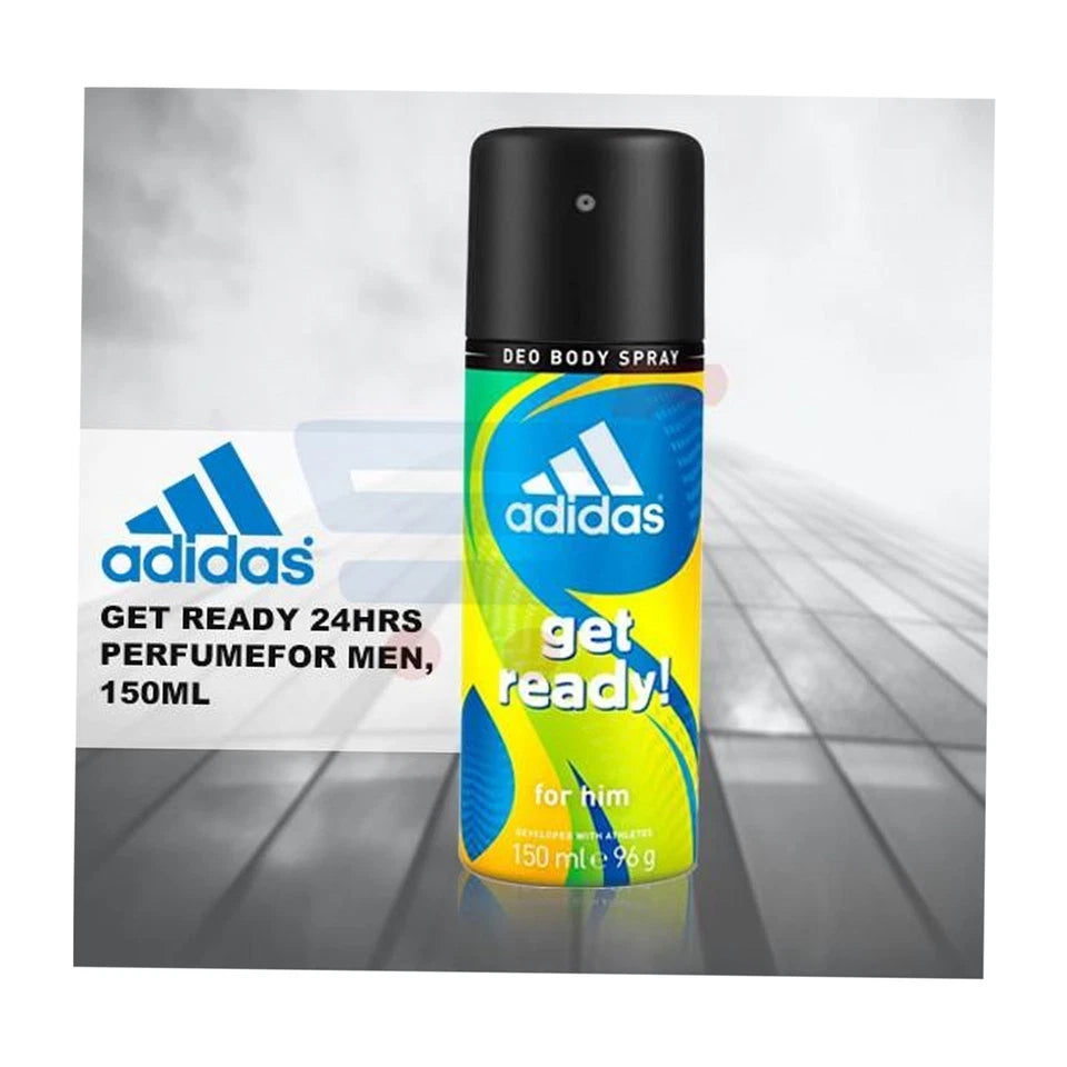 adidas Get Ready Deodorant Body Spray for Men, 5 Ounce