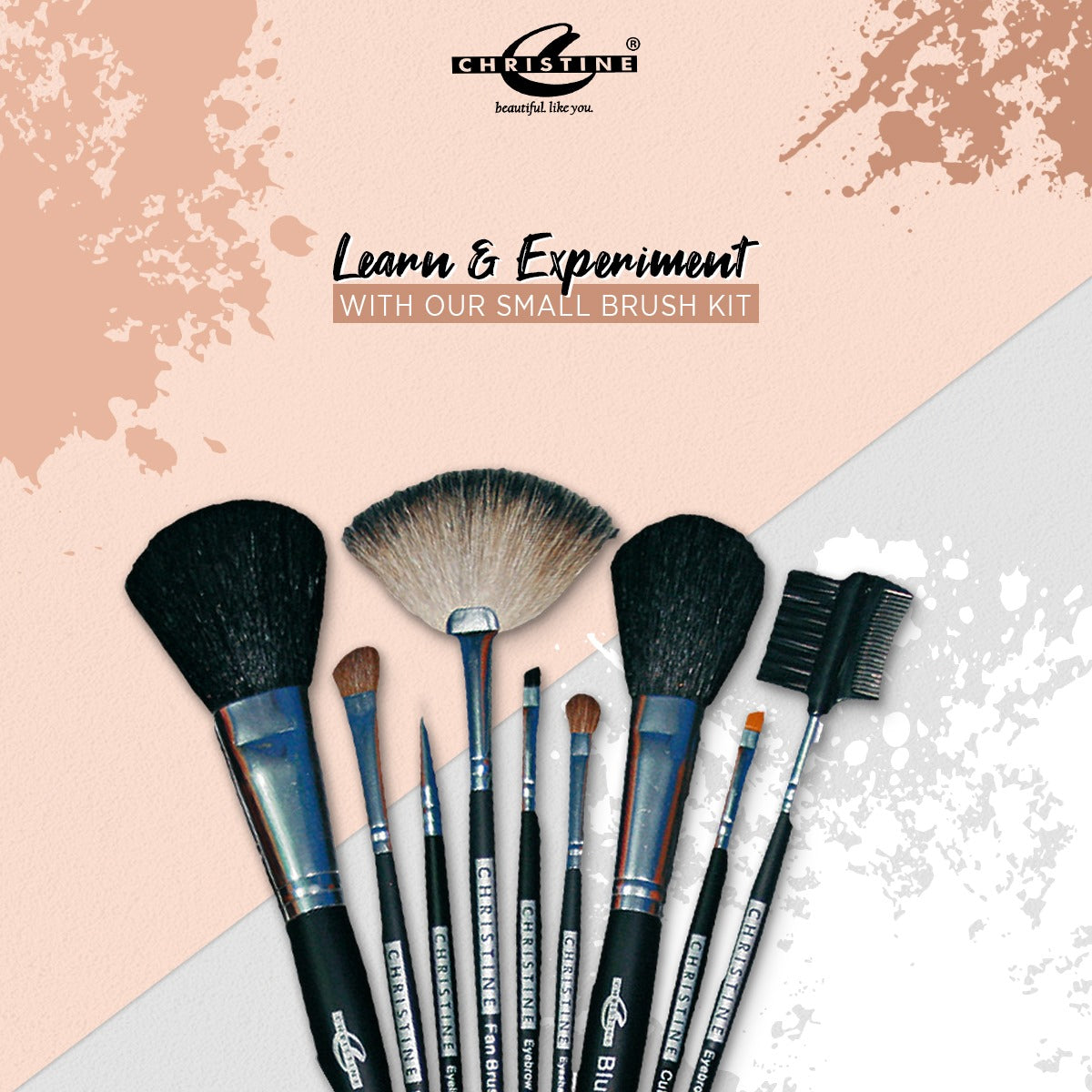 Christine Small Brush Kit Set – 9 Pieces
