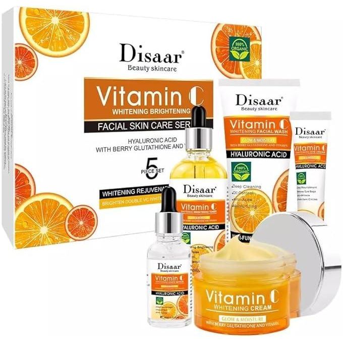 Disaar Vitamin C whitening brightening Facail skin care 5 Piece sets