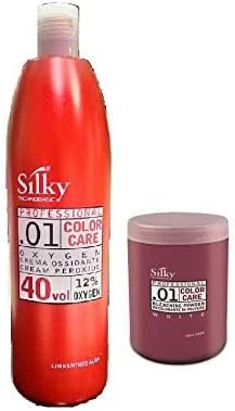 Silky bleach set 150ml developer and 50g powder