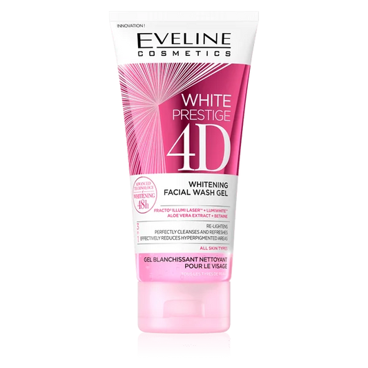 EVELINE COSMATICS WHITE PRESTIGE 4D WHITENING FACIAL WASH GEL 100ML