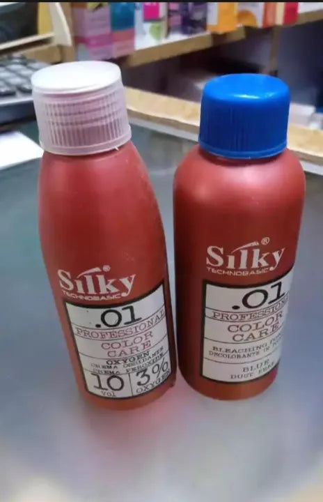 Silky bleach set 150ml developer and 50g powder