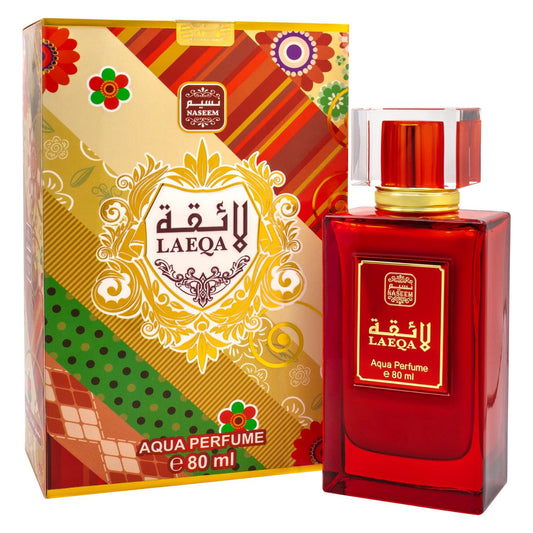 Laeqa Aqua Perfume Arabic Non Alcoholic Rose Amber Musk Women Parfum by Naseem