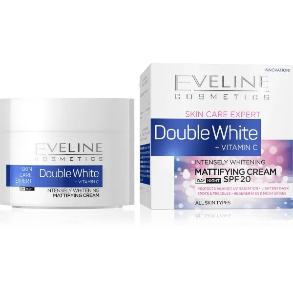 Eveline Double White Mattifying Cream – Shine Free.