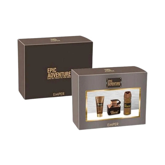 Emper Epic Adventure Shower Gel,Perfume & Body Spray For Men Gift Set