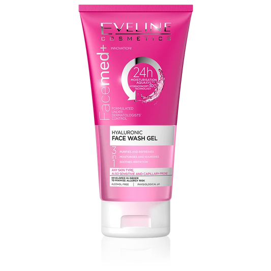 EVELINE COSMETICS FACEMED+ HYALURONIC GEL FACE WASH 150ML