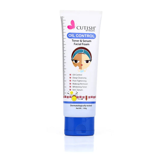 cutish oil control toner serum facial foam