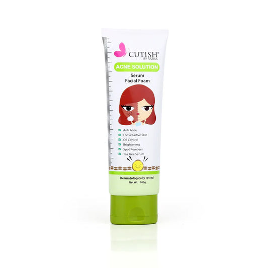 cutish acne solution serum facial foam