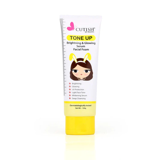 cutish tone up brighting & glowing serum facial foam