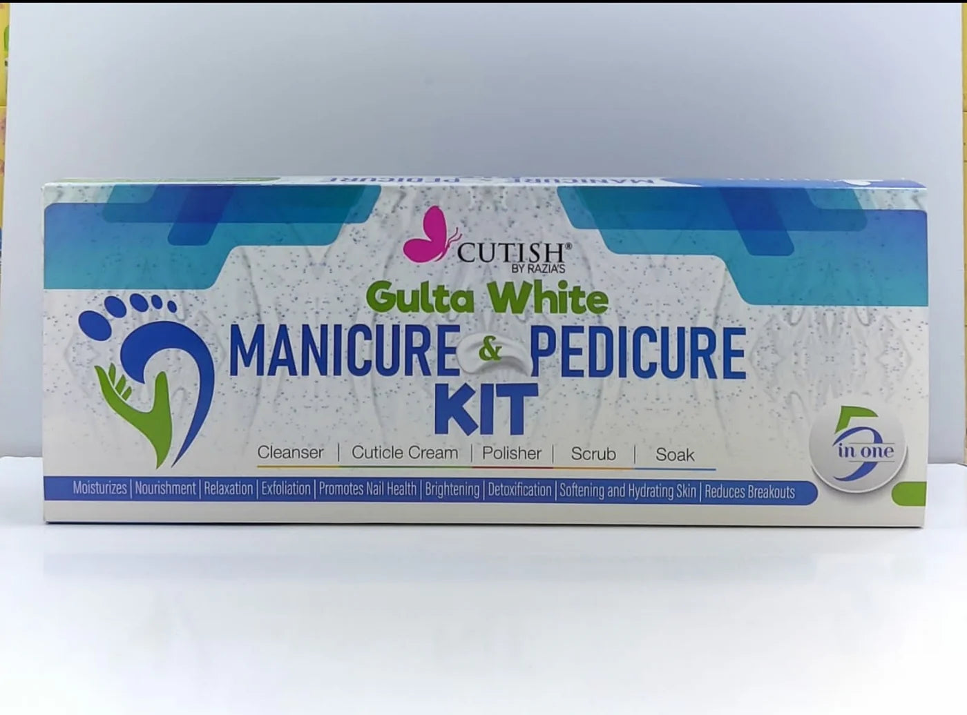 CUTISH GULTA WHITE MANI-PEDI KIT 5IN1