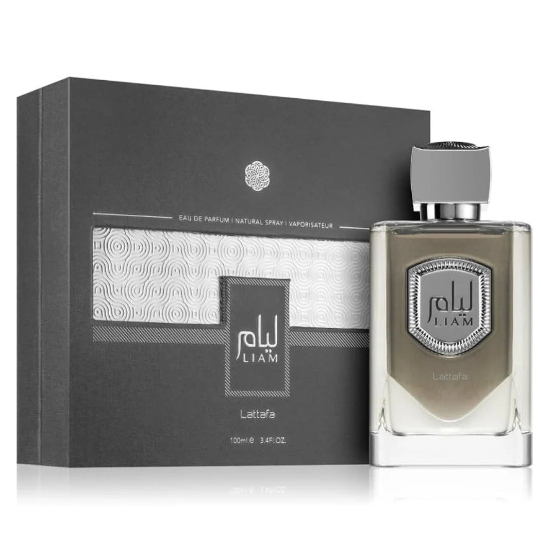 Liam Grey EDP Spray 100ML (3.4 OZ) by Lattafa, Refreshing and Aromatic Fragrances for Men & Women.