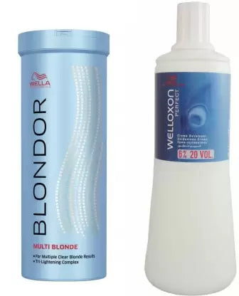 Wella Blondor Multi Blonde Powder & Welloxon Perfect 6% Developer Set
