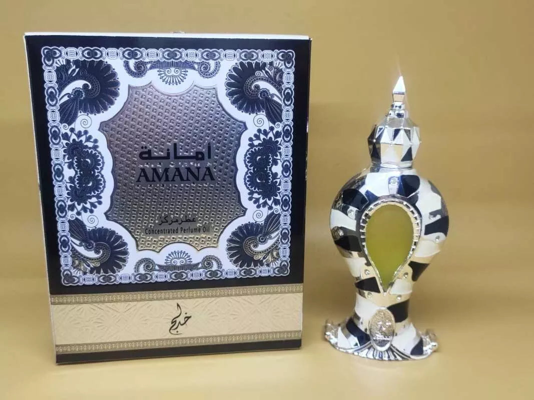 Amana Attar Concentrated Perfume Oil By KHADLAJ 20ML Free From Alcohol
